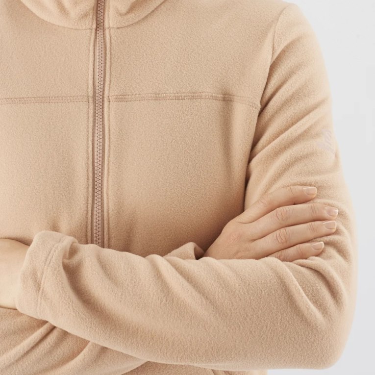 Chaquetas Salomon Essential Cosy Fleece Full Zip Mujer Albaricoque | MX ECZO102